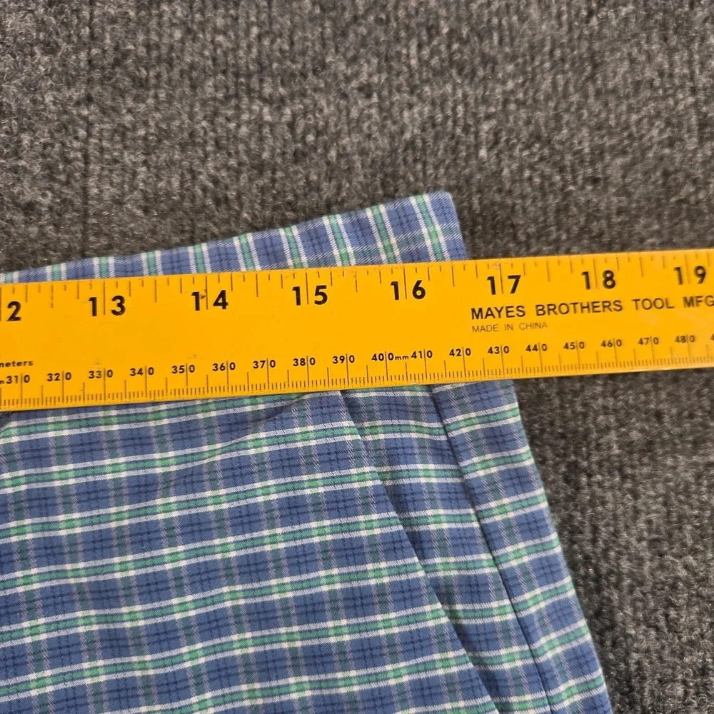 Polo Ralph Lauren Men's 33 Blue Green Plaid Stretch Classic Fit Shorts Preppy